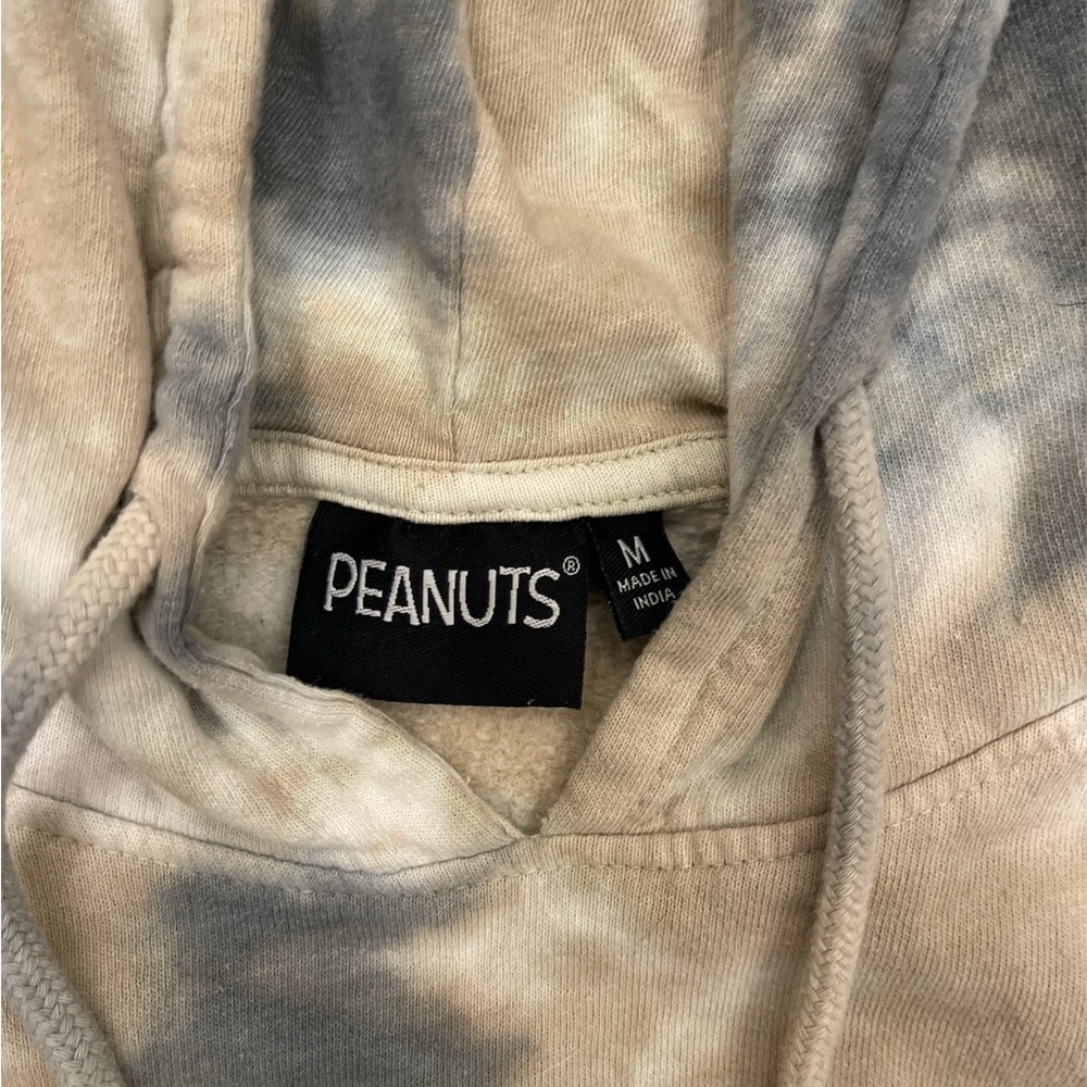 Peanuts Cream and Gray Tie-Dye Hoodie - Picture 3 of 3